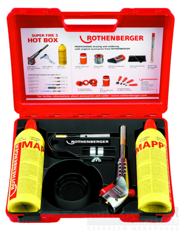 Rothenberger Super Fire 3 Hot Box kemény- és lágyforrasztó készlet